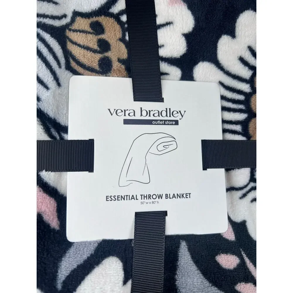 Vera Bradley Essential Throw Blanket Lotus Neutral 50